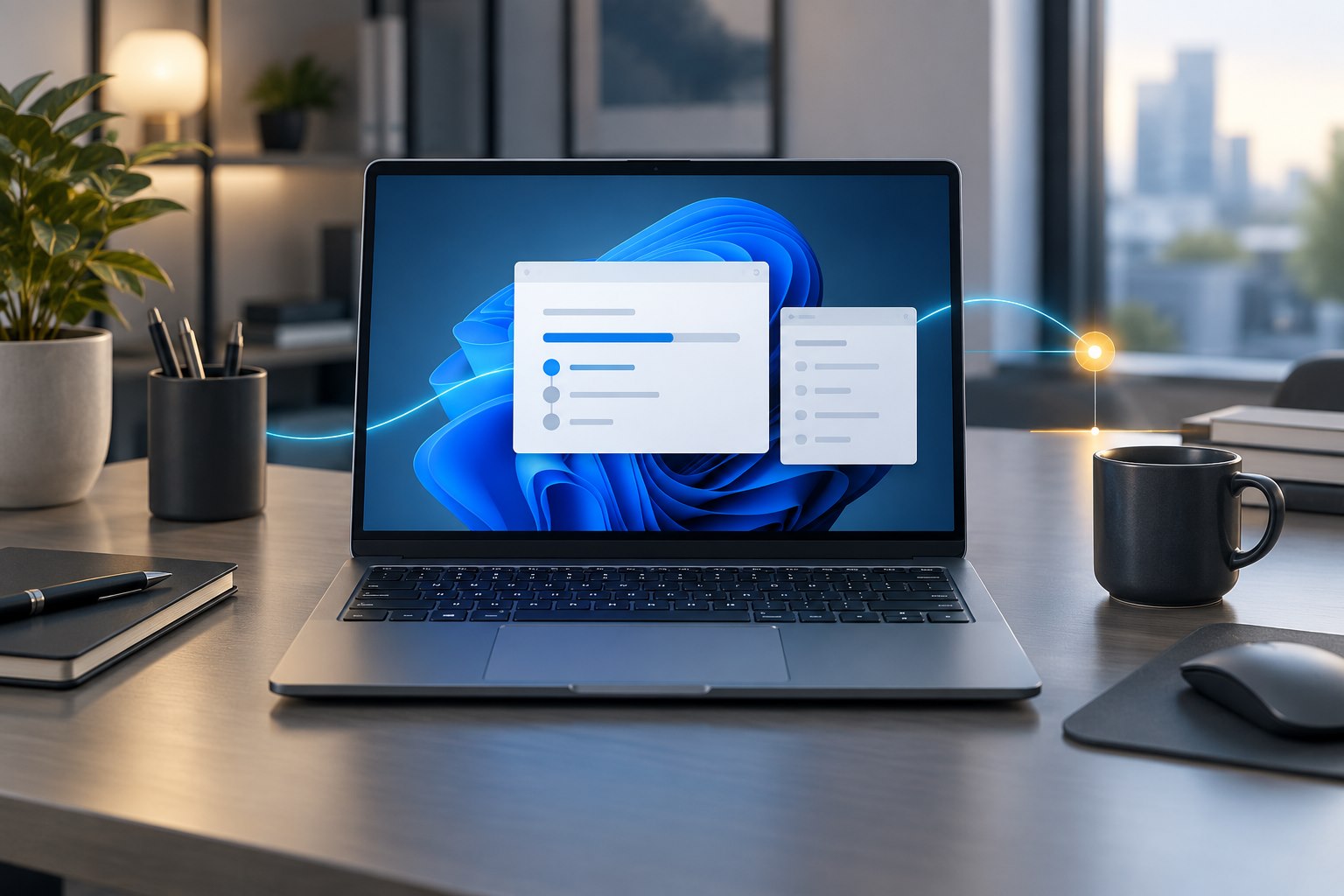 Windows电脑上的客户端安装与连接示意